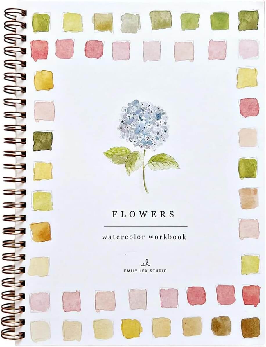 Emily Lex Watercolor Workbook flowers edition spiral bound
